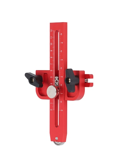 Maiyame Alüminyum Ahşap Kesim Konumlandırıcı, Çift Ölçekli 0-120mm/0-4,5 İnç Ve Rulmanlı, 3/4x3/8 İle 3/8x1/4 İnç T-slot Uyumlu, Testere Ve Freze İçin