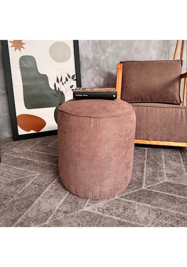 Evodeko Koyu Kahve Puf