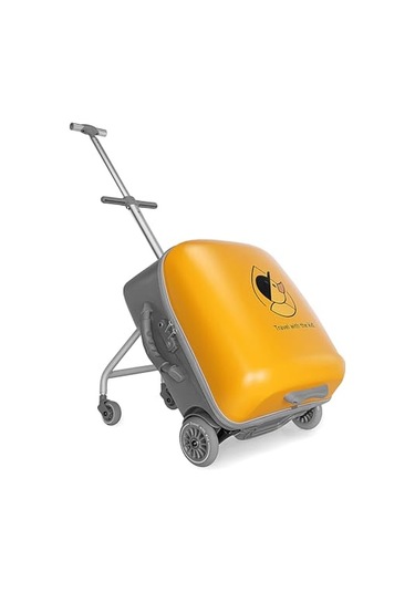 Çocuk Seyahat Valizi, Oturaklı, 35l Kabin Boyu, Renkli Ve Eğlenceli, Tucklebery Kids Sarı Sarı