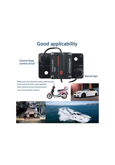 Fastbuy 30a-300a Dc Devre Kesici Sigorta Sıfırlama, 12-48v, Araba Ve Tekne İçin Otomatik Su Geçirmez 40