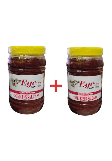 Domates Salçası 1 Kg + Tatlı Biber Salçası 1 Kg.-iki Lezzet Bir Arada