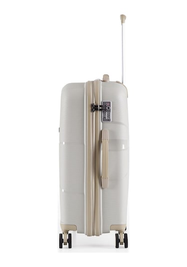 Ççs 5264 Polipropilen 3 Lü Valiz Seti Beyaz-bej