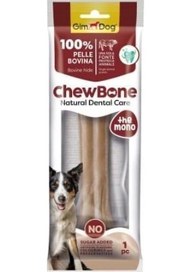 Gimdog Chew Bone Diş Sağlığı Destekleyici Naturel Press Köpek Çiğneme Kemiği 150 G 20 CM