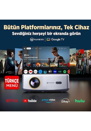 Vankyo Performance V700g Android Google Tv Hdr10+ 4k Destekli Projeksiyon Cihazı