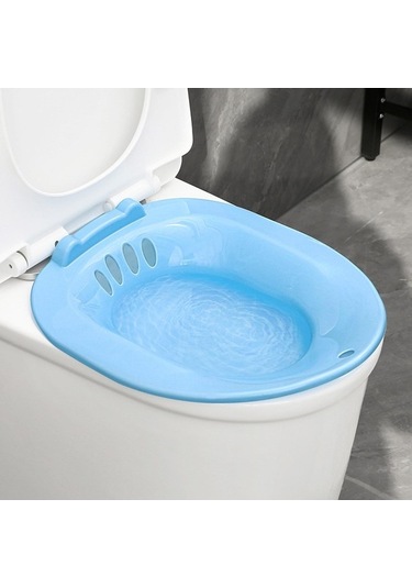 Pazly Suntek Klozet Lavabo Kadın Oturur Banyo Derin Kase Bide Kalça Duş Seti Mavi