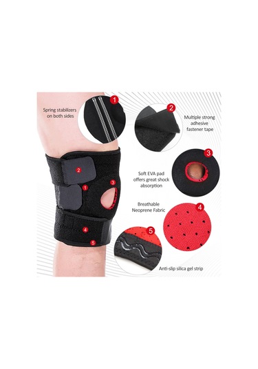 Wezone Hareket Destekli Anti-kayma Dizlik, Egzersiz Ve Spor İçin Esnek Eva Pedli Koruma Çok Renkli