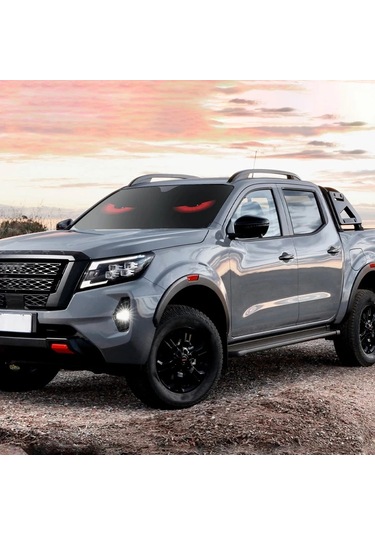 Chuangyinshop Kırmızı Göz Rüzgarlık Güneşlik Oto Güneşliği Uv Koruma Katlanır 4 Vantuz Soğuk Tutar Plaj Manzara