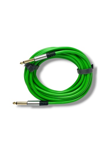 Fully 5metre 6.3mm Erkek-erkek Mono Gitar Kablo - Yeşil