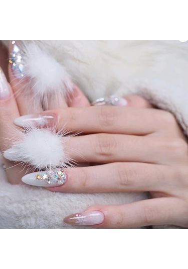 Reedark Tekli Manyetik Çıkarılabilir Saçlı Top Tırnak Dekorasyonu, Doğal/küçük Tırnaklar İçin, Ev/cell Telefon Dekorasyonu, Altın Rengi