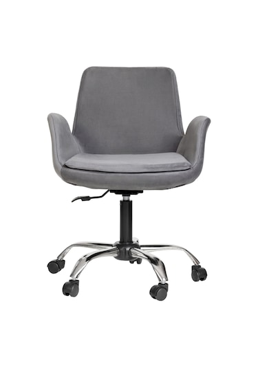 Markaelz Krom Metal Ayaklı Ofis Çalışma Sandalyesi Pescado Gri