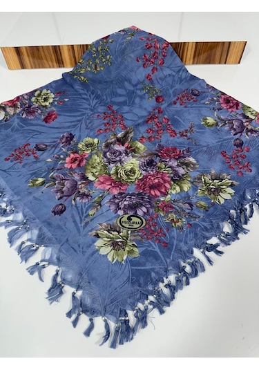 Sökme Boncuklu Pamuk Yazma - 05650 İndigo