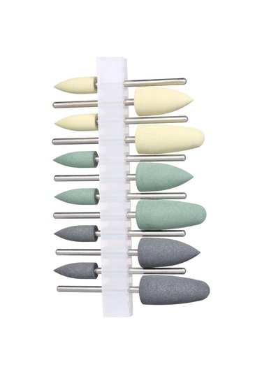 Qingmipy Profesyonel 12'li Diş Parlatma Ve Zımparalama Başlıkları Seti - Yüksek Kaliteli Silikon