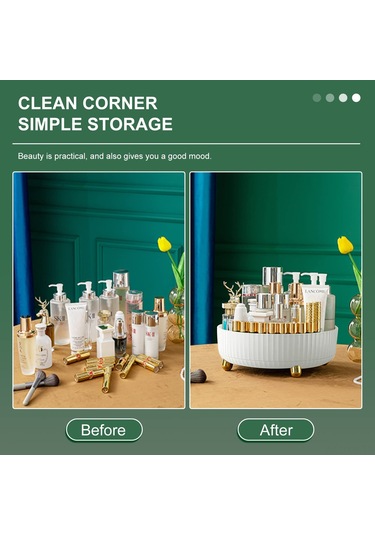 Ximistore9 Pet Malzeme Döner Baharat Rafı, Dürtüye Dayanıklı, Temizliği Kolay, Düşmeyi Engelliyor, Alçılamaz A-büyük-beyaz