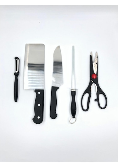 Mutfak Bıçak Seti 5 Parça Siyah