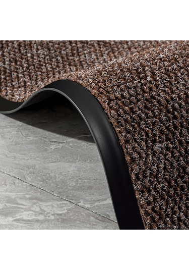 Kahverengi Çamur Kazıyıcı Sıyırıcı Kapı Önü Paspası 60x90