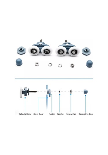 Matura Duş Kabini İçin 23 Mm Tekerlekler 218500610 Diğer