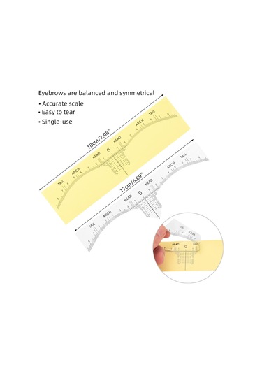Padalink Pvc Sarı Kaş Kalıbı 50 Adet - Keskin Ölçüleriyle Simetrik Kaş Tasarımı, Tek Kullanımlık Sticker, Profesyonel Ve Başlangıç Seviyesi