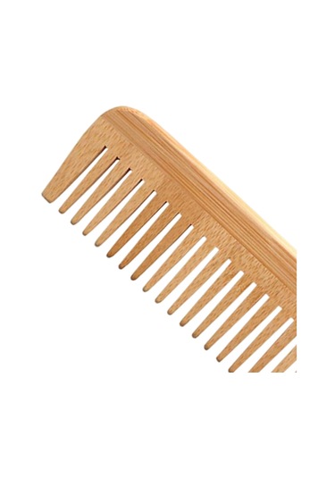 Suntek Bambu Saç Tarağı Geniş Diş Dolaşık Açıcı Tarak