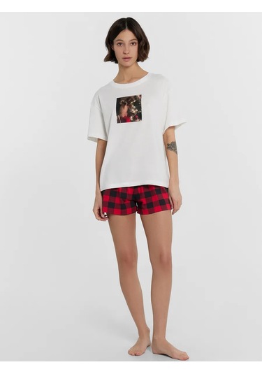 Mark Formelle Pantolonlu Pamuklu Pijama 291127071 Beyaz