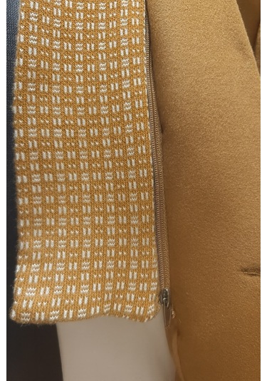 Plus Scorpion Erkek Uzun Kaşe Kaban İtalyan Kesim Slim Fit Şık Model Açık Bej