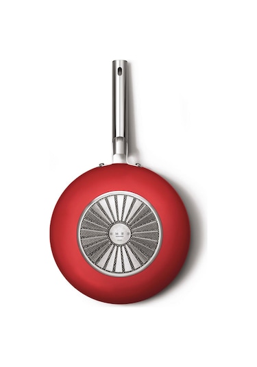 Smeg Cookware 50's Style Kırmızı Wok Tava 30 CM Kırmızı
