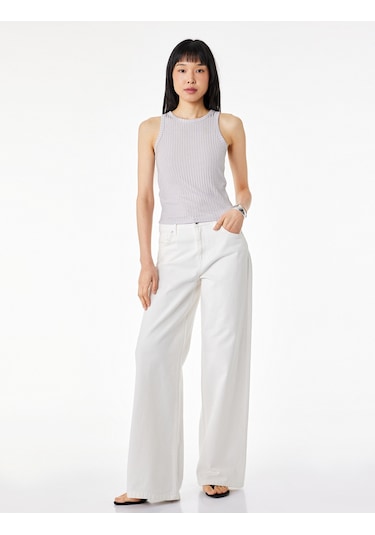 Koton Slim Fit Kolsuz Bisiklet Yaka Atlet Gri 6sak10304ek