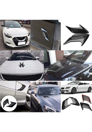 Üniversal Piano Black Kaput Çamurluk Venti Izgarası Sağ Sol Scoop