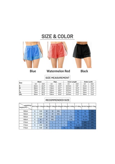 Aubyhe Kadın Spor Şortu Yüksek Bel Lastikli İç Cepli Döşemeli Yoga Koşu Eşyası Karpuz Kırmızısı, Mavi, Siyah Seçenekli Karpuz Kırmızı