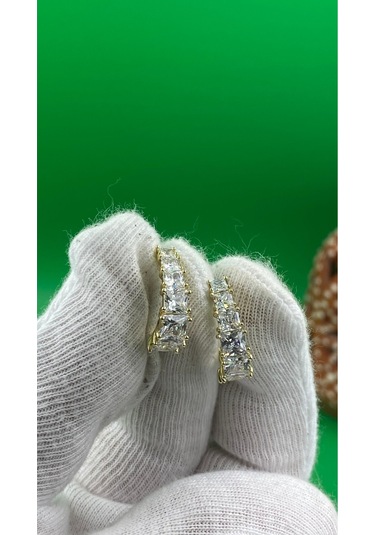 Xuping 14k Kuyumcu Model Zirkon Taşlı Kadın Küpe Altın