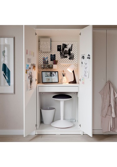 Mıcke Çalışma Masası, Beyaz Renk Meridyendukkan 73x50 Cm Çekmeceli Model