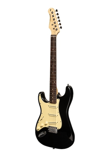 Stagg Solak Elektro Gitar Siyah Ses-30blk Lh