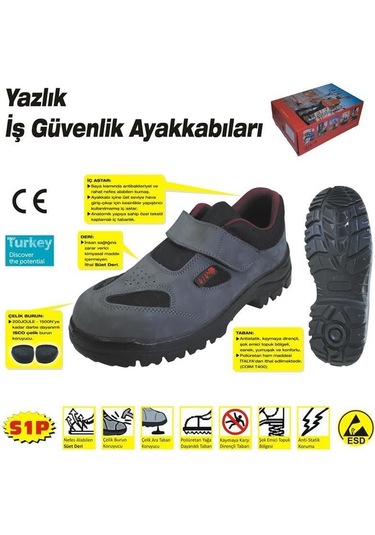 414 Yazlik S1 42 No Çelik Blu Ayakkabı