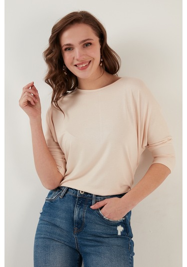 Lela Bisiklet Yaka Truvakar Kol Bayan Bluz 5861416Y Taş