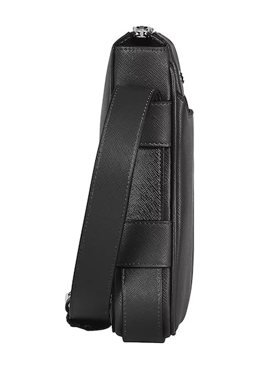 Montblanc Sartorial Deri Dikey Çapraz Çanta 221560 Siyah