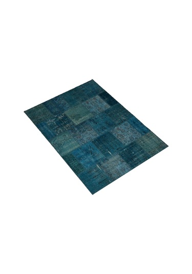 Patchwork El Dokuma Anadolu Halısı – Spring (424936175) Mavi