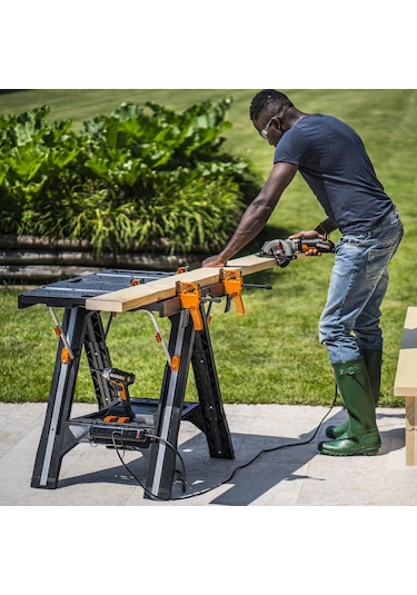 Worx Wx051 Çok Fonksiyonlu Katlanabilir Çalışma Tezgâhı 2 Adet
