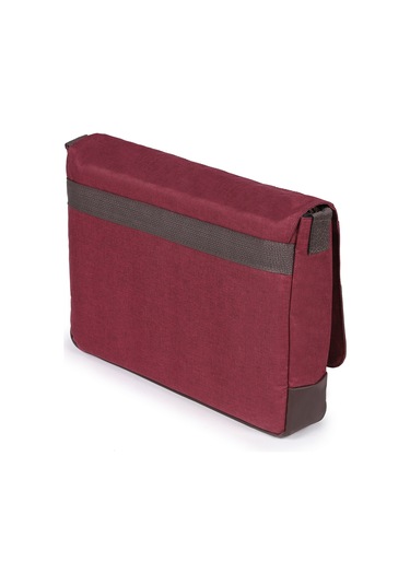 Strong 15.6 İnch Laptop Bölmeli Omuz Askılı Postacı Çantası Kft03 Bordo Çok Renkli