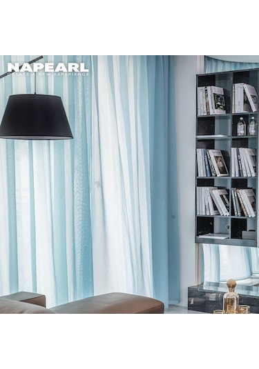 Siyah 1 Pc Napearl Tül Perde Düz Renk Sırf Perde Oturma Odası Tül Pencere W100cm X L260cm Siyah