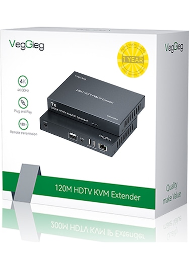 Veggieg 1080p Full Hd 60hz Hdmı Kvm Ip Extender 200 Metre Cat5e/6 Hdmı Menzil Genişletici Uzatıcı