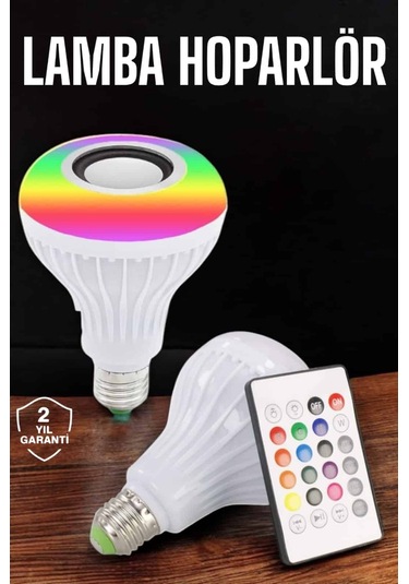 Kablosuz Bluetooth Hoparlör Led Lamba