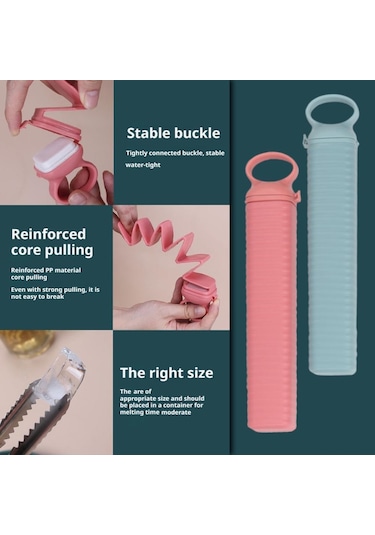 Springsun Mutfakta Kullanan, Hızlı Dondurma Ve Kolay Çıkarma Özelliği, Pp+silikon Malzeme, Mavi Rengi, 350 Ml Kapasiteli Buzluk Formu Çok Renkli