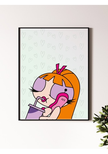 Powerpuff Girlstasarımlı 24 33 Cm 350 Gr. Kuşe Kağıt Poster Pytk7