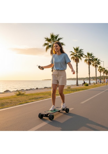 Kochler H2b-02pro Elektrikli Kaykay 40 Km/h Hız, 25 Km Menzil, 120 Kg Taşıma, Çift Motor 1000w Güçlü Model Siyah