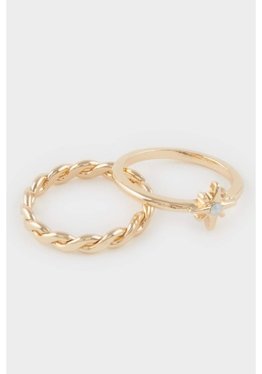 Defacto Kadın 3lü Gold Yüzük F4076axnsgd1 Çok Renkli