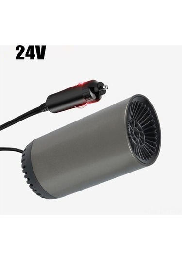 12v/24v Araba Isıtıcı, Karbon Siyah Standart Model 24v-8130c, 150w, Buğu Ve Toz Temizleme, Doğal/nemli Rüzgar Modları, 1.5m Teli, Abs Kasa