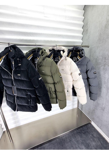 Hugo Boss Erkek Kışlık Mont Beyaz