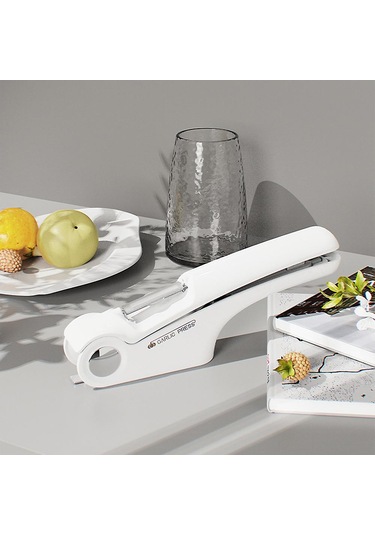 Çok İşlevli Manuel Sarımsak Pres Makinesi Ev Tipi Manuel Sarımsak Ezici Zencefil Sarımsakbeyaz Siyah