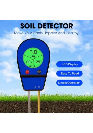 Besthome1 3'lü Toprak Analiz Cihazı: Nem, Ph Ve Sıcaklık - Bitki Bakımı İçin