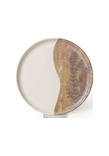 Keramika Terra Leaf Nordıc Pasta Tabağı 22 Cm 4 Adet / 22969-70 Çok Renkli