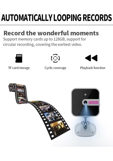 Yaozixa 1080p Wifi Ip Kamera, 2.4g Uzaktan Erişim, Hareket Algılama, Dairesel Kayıt, İç Mikrofon, Avı/jpg Formatı